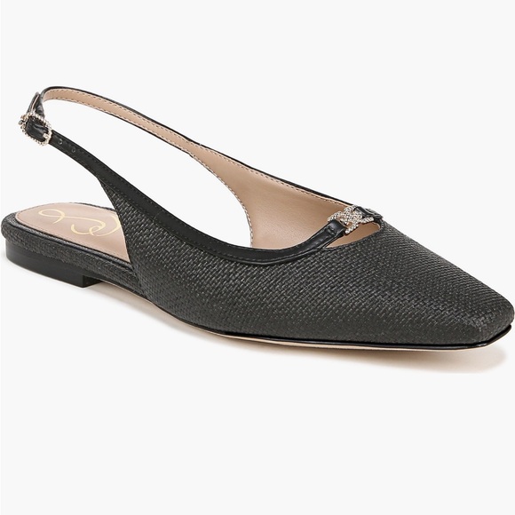 Gently Worn - ‘Cleo’ Slingback Flats - Black - Picture 1 of 6